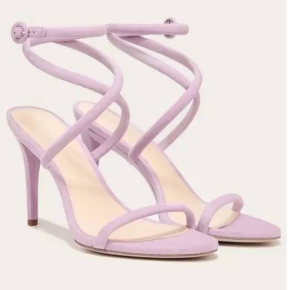 VERONICA BEARD SUEDE LEATHER MARCELINE ANKLE STRAP SANDALS ORCHID NIB SZ 8 - Picture 4 of 16